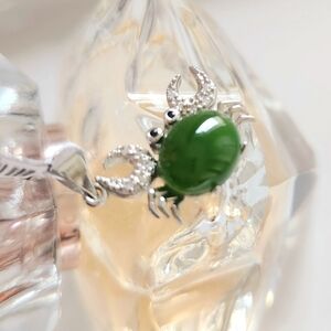 Jade pendant sterling silver